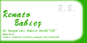 renato babicz business card